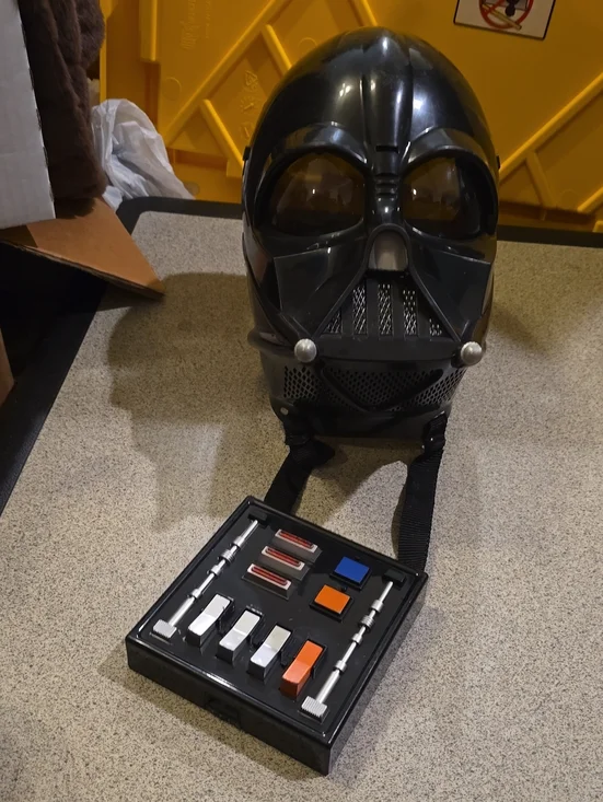 Black Darth Vader Helmet with Chest Box To Change Voice