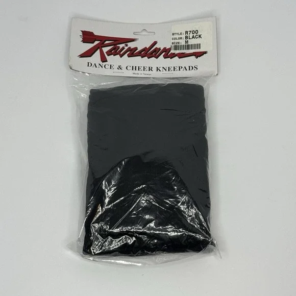 Raindance Dance Cheer Knee Pads Black Size Medium Style R700 Brand New