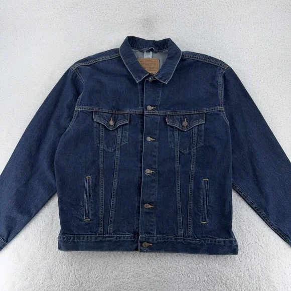 Levis Denim Jacket Mens XL Blue Trucker 70507-4886 Western‎ Button Up Classic