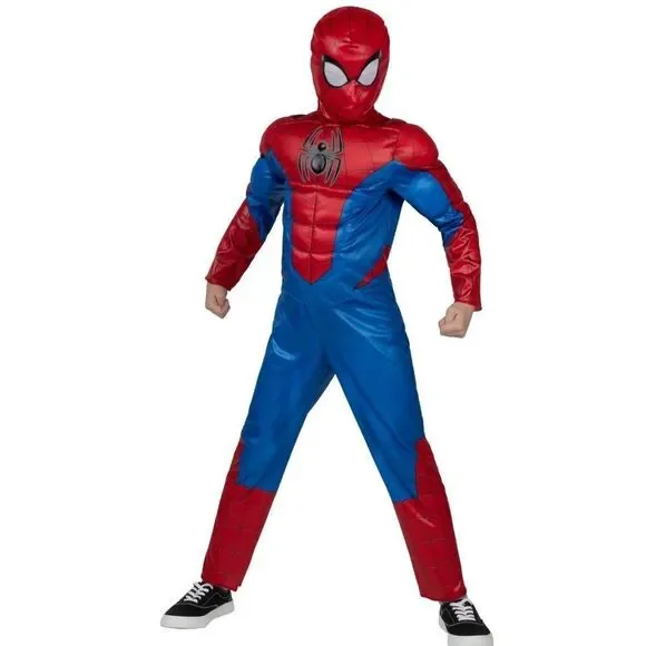 Kids Marvel Spider-Man Padded Costume Halloween Size M (8) NWT