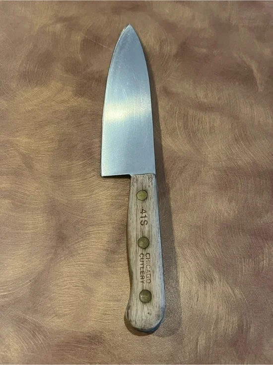 Chicago Cutlery; vintage Wood-Handled 6”, 41S , kitchen Knife