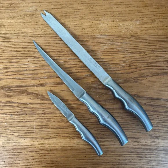 Forever Sharp Surgical Stainless Steel Knife‎ Set 3 Piece Serrated Fillet Paring