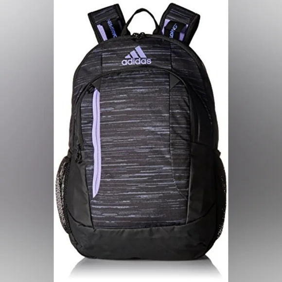 NWT Adidas Unisex Mission Plus Backpack Looper Black/Light Flash Purple