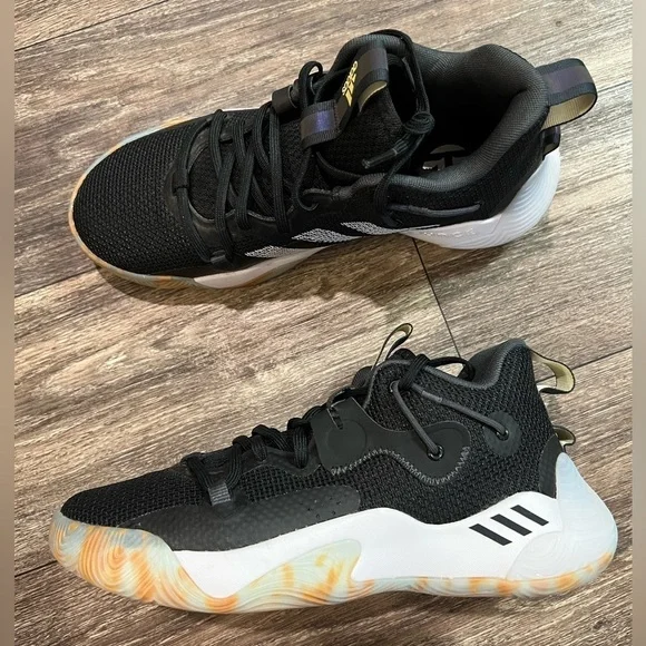 GY6416 Mens Adidas HARDEN STEPBACK 3 Black Marble Basketball Shoes