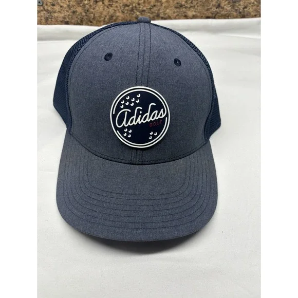 Adidas Golf Logo Blue Snapback Mesh Back Trucker‎ Hat / Cap