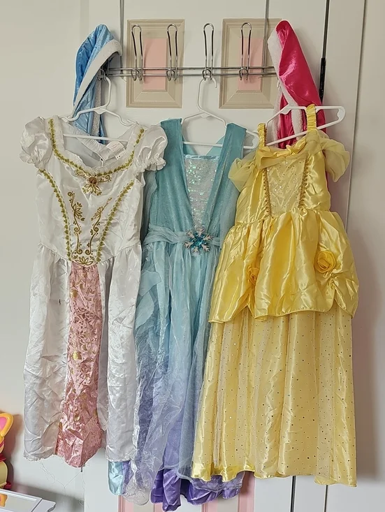 Kids Princess Costume Dress Costume - Yellow, Blue, White