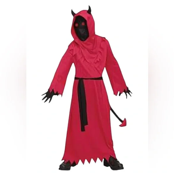 NWT Fun World Kids Unisex Fade In &‎ Out Devil Halloween Costume Cosplay
