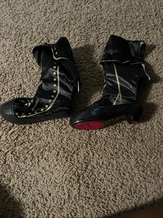 Frozen Black and Gold Women's Costume Boots
