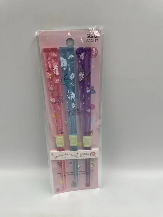 Acrylic chopsticks 21cm 3 servings set Adult Sanrio Characters AAC45T-A