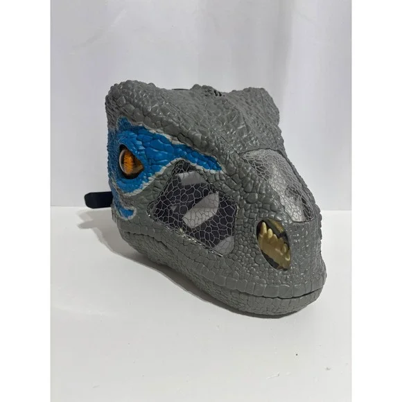 Mattel Jurassic World Mask Kids OS Grey Chomp N Roar Blue Raptor FMB74 2017
