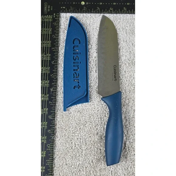 Cuisinart Santoku Knife Blue 5 Inch Stainless Steel Blade w Sheath C31080-5SAN