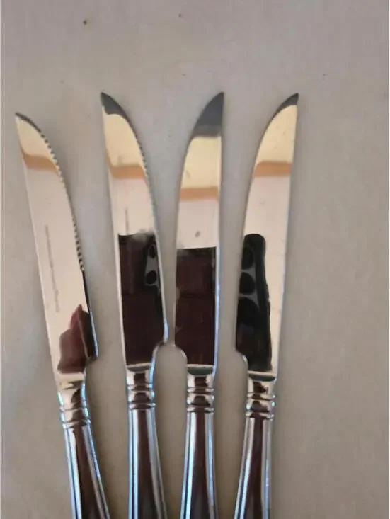 Reed & Barton Celebration Steak Knives Set of 4 Stainless Korea Flatware