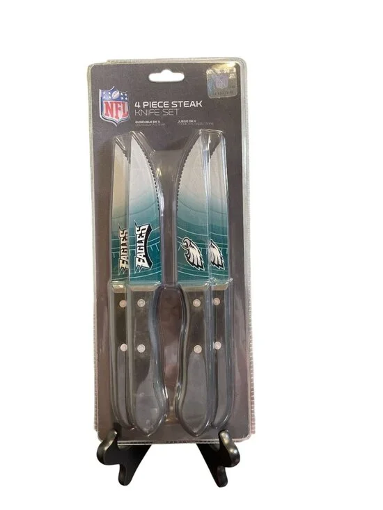 NFL Licensed 4 Piece Steak Knife Set Philadelphia Eagles - NEW