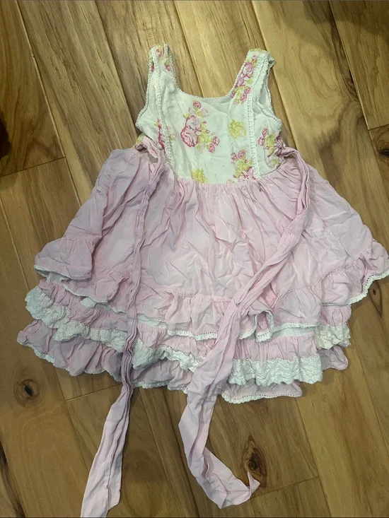 SweetHoney Pink and White Floral Girls' Dress