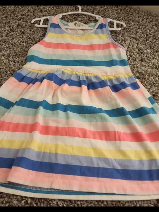 H&M Girls' Multicolor Striped Sleeveless Dress Size 18/24 Months