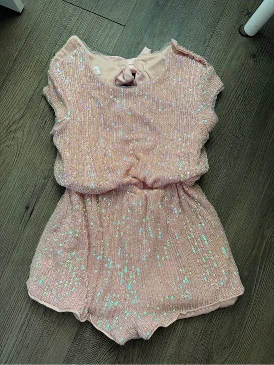 Bonnie Jean Pink Iridescent Sequin Dress