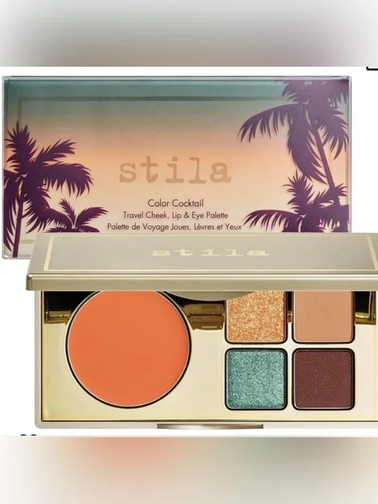 Stila Color Cocktail Palette — Peach, Teal, Gold & Brown