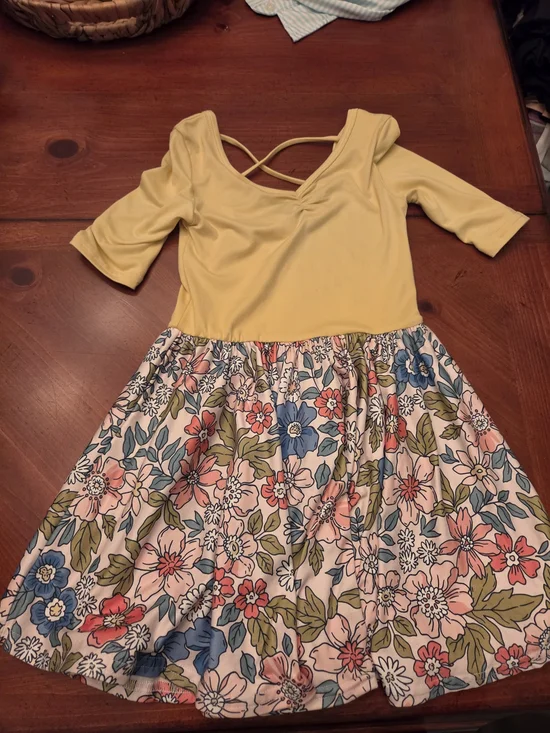 DOT DOT SMILE Floral Skater Dress with Crisscross Back