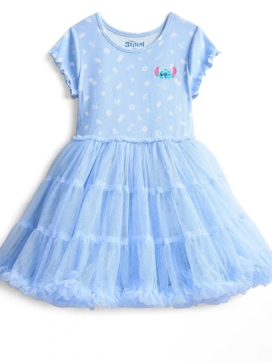 Disney Light Blue Stitch Tulle Party Dress