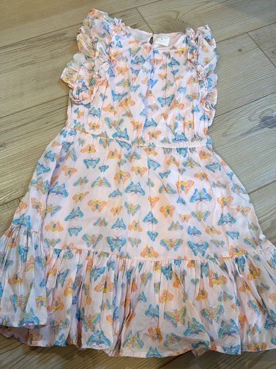 Crewcuts Light Pink Butterfly Ruffle Dress