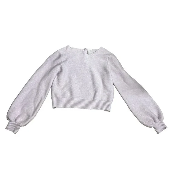 Janie and Jack Size‎ 16 Girls Purple Balloon Sleeves 3 Buttons On Back Sweater