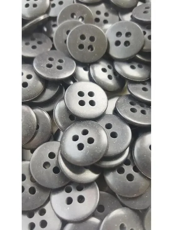 Onyx Buttons, 4 Hole Sewing/Crafts Buttons 15mm - 24 Pieces (055)