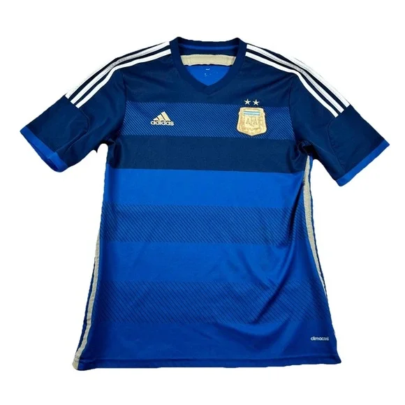 Adidas Argentina Soccer Jersey Mens M 2014 World Cup Away Football Kit AFA
