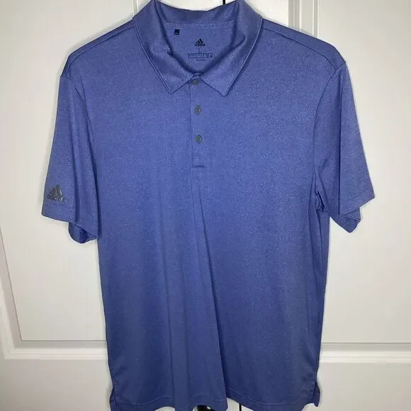 Mens Adidas Performance‎ Polo Shirt Blue large Golf