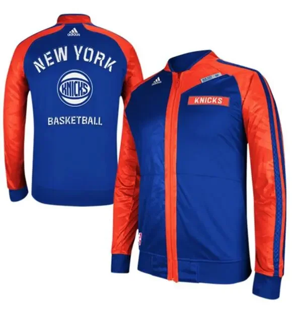 Rare 2013 Men's New York Knicks Adidas On Court Warm Up Performance Jacket Sz M
