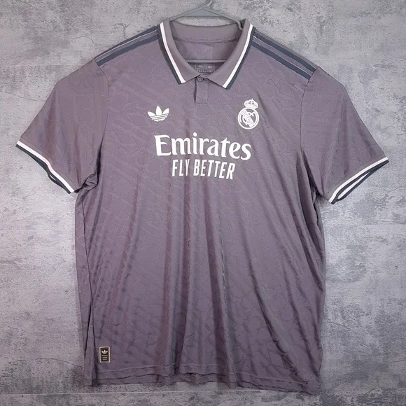 ADIDAS Real Madrid 2024/25 Authentic Third Soccer Jersey‎ Mens 3XL Grey