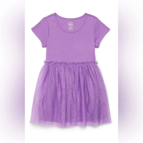 Wonder Nation Purple Tutu Dress Girls Size (6–6X)‎ Sparkle Tulle Party Dress NWT