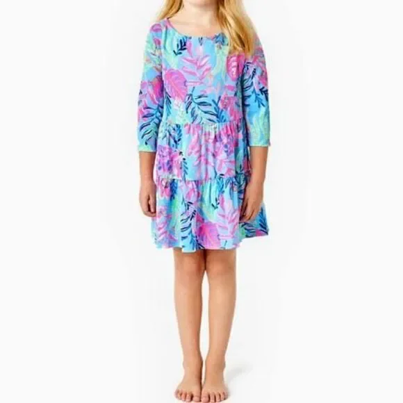 New Lilly Pulitzer Geanna Fit & Flare Dress Porto Blue Youve Been Spotted
