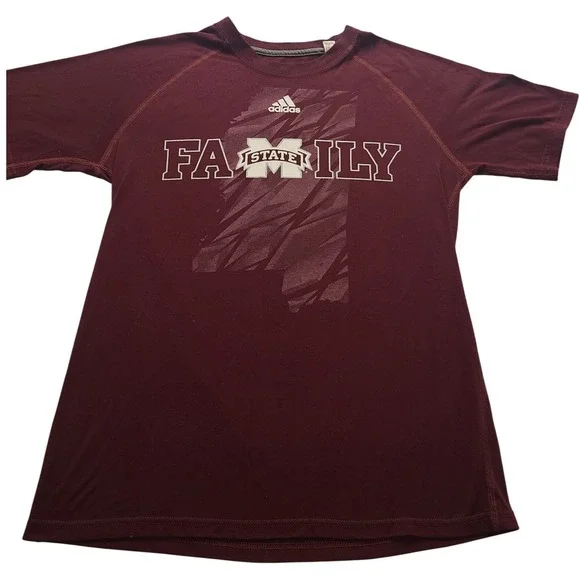 Adidas Mississippi State‎ Bulldog Tennis Club Ultimate Tee Maroon Men's Medium