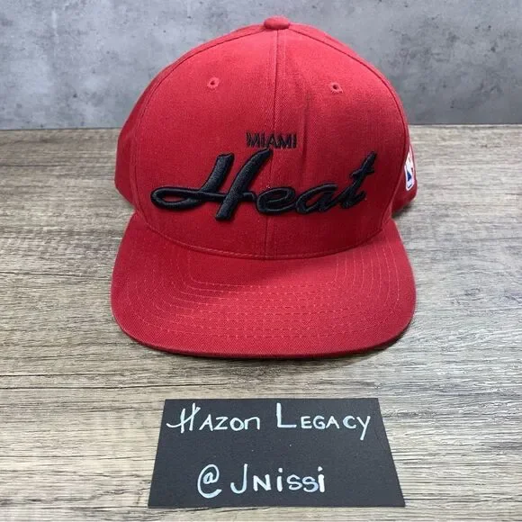 Miami Heat~Adidas Baseball Cap Adjustable‎ Snapback Hat NBA Basketball Hat
