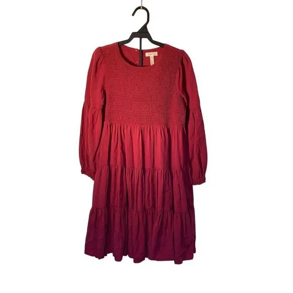 Matilda Jane girls amaranthos tiered burgundy dress 10