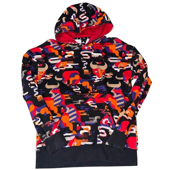 Adidas Lunar New Year All Over Print Hoodie‎ Sweatshirt CNY GFX Size SMALL
