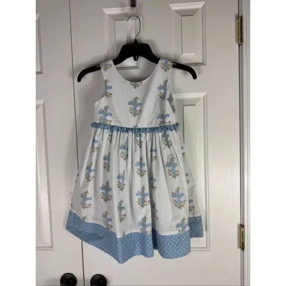 Eleanor Rose Girls Floral Cross Dress Size 6/7