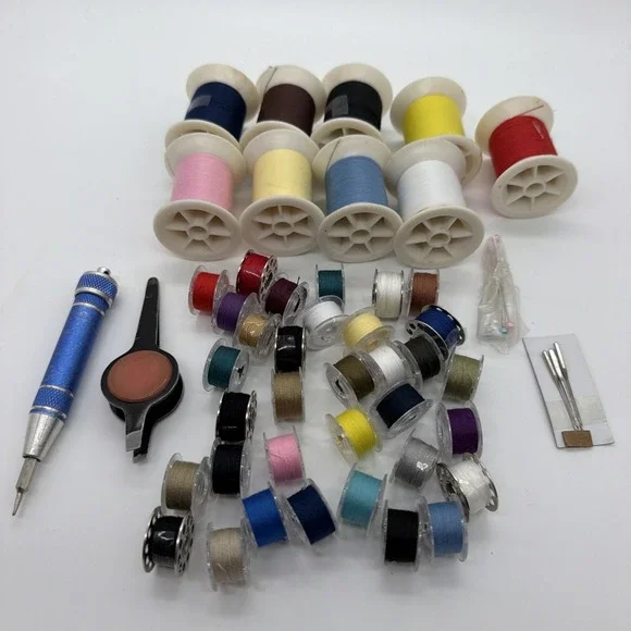 General Sewing Thread Spools Multicolor Lot of 40 Various Colors and Sizes