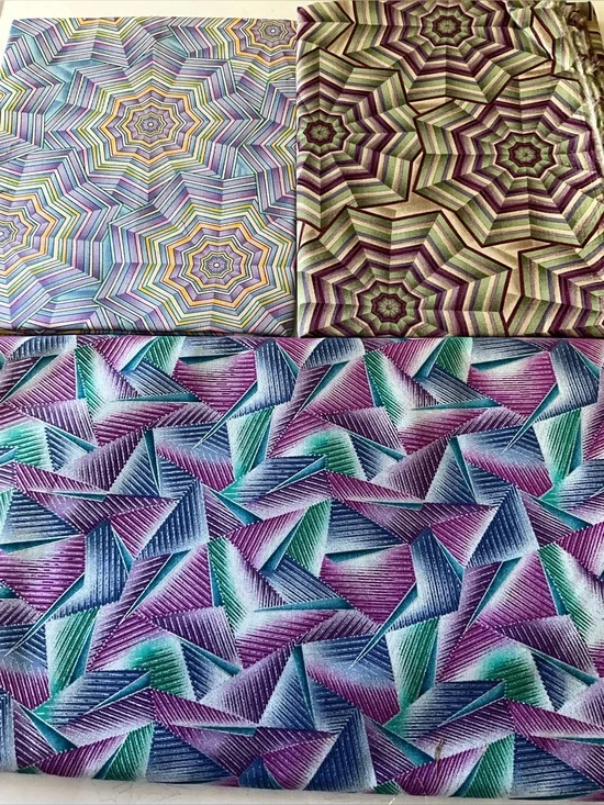 Quilting Sewing Material Lot Hoffman Fabrics Kaleidoscope Psychedelic colors