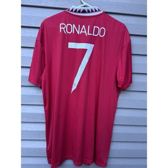 Manchester United Adidas AeroReady Home Jersey Mens L Cristiano Ronaldo 2022 EUC
