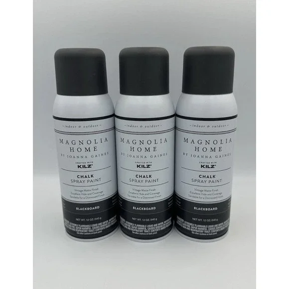 Magnolia Home Joanna Gaines Crafted Kilz CHALK Spray Paint Color: BLACKBOARD