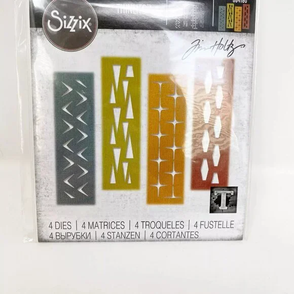Sizzix Thinlits Tim Holtz Retro Repeat Die Cut Set 664160 Cardmaking Scrapbook