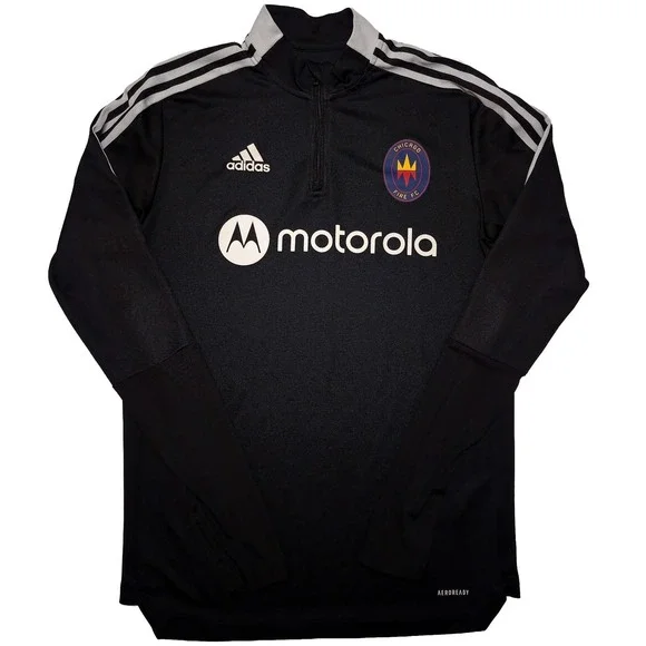 ADIDAS Chicago Fire MLS 1/2 Zip Jersey Pullover 2021 Black Men's Medium M