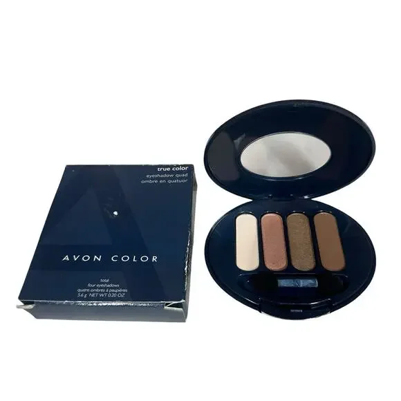 Vtg Avon True Color Eyeshadow Quad Cocoa Glow NEW Old Stock Discontinued 2004