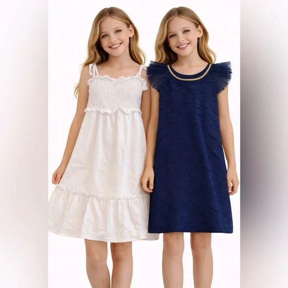 The Classic White Dress and Navy Swing Dress Bundle