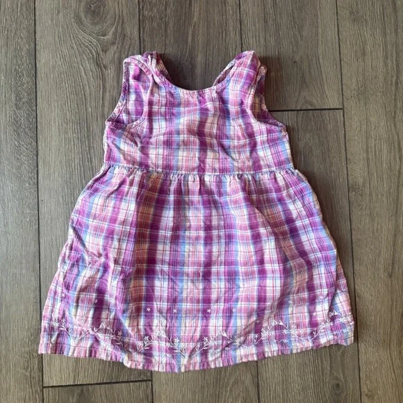 McKids y2k vintage Girls 4T‎ Plaid Dress Wild Iris Floral