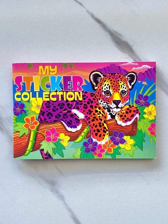 VTG Lisa Frank Hunter leopard small used sticker collection booklet