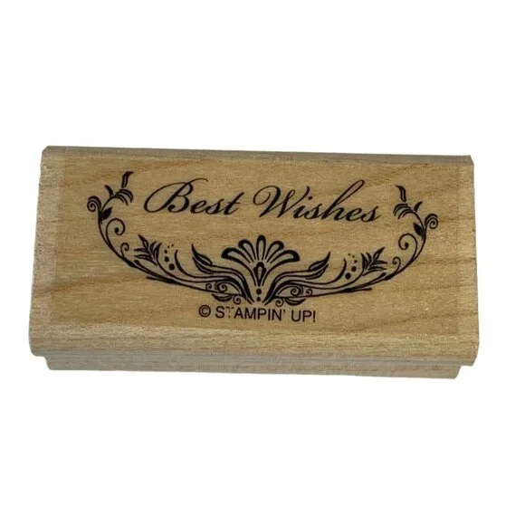 Mounted Rubber‎ Stamp Stampin Up Best Wishes
