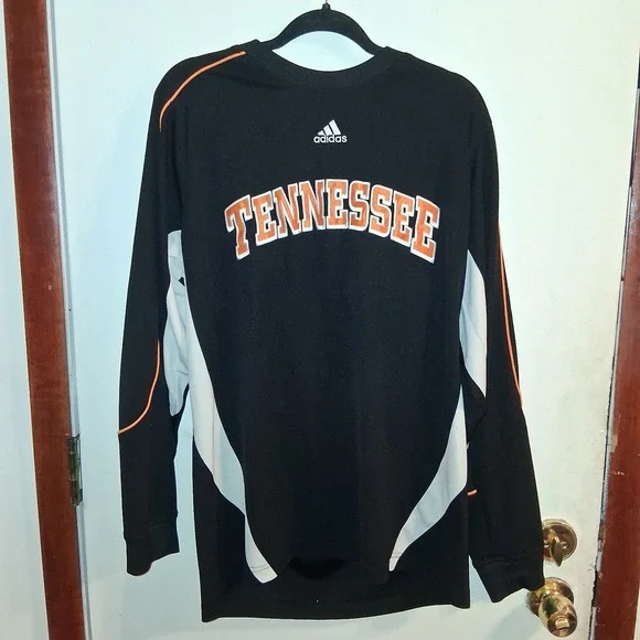 Vintage Y2K Tennessee Volunteers Jersey Men M Black Adidas Warm Up‎ Shirt EUC
