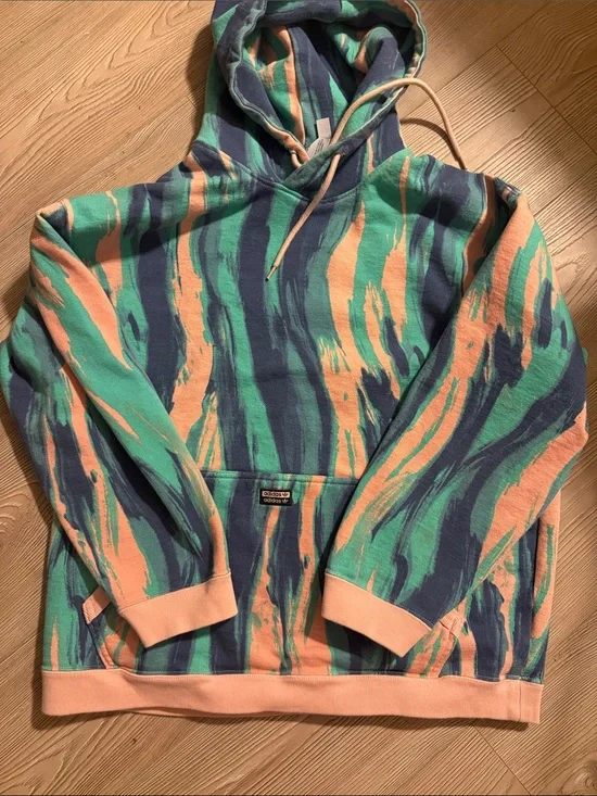 Adidas Originals RYV Marble Tie Dye Colorful Hoodie Men’s Size Large
